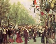 William I Departs for the Front,  July 31 1870,  1871 - Adolph von Menzel