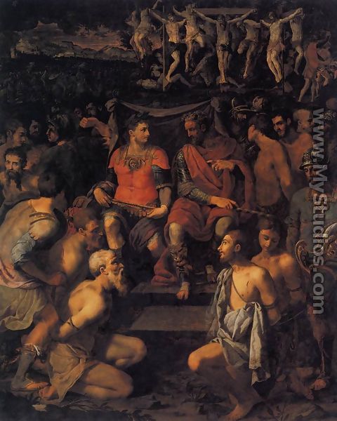 The Martyrdom of the 10.000,  1550s - Michele di Ridolfo del Ghirlandaio (see Tosini)