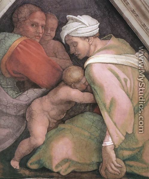 Ancestors of Christ- figures (3) (detail) 1510 - Michelangelo Buonarroti