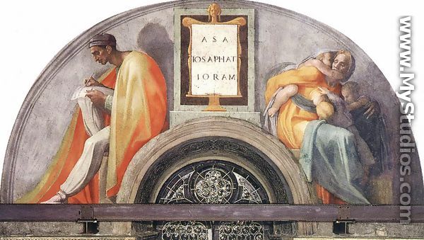 Asa - Jehoshaphat - Joram 1511-12 - Michelangelo Buonarroti