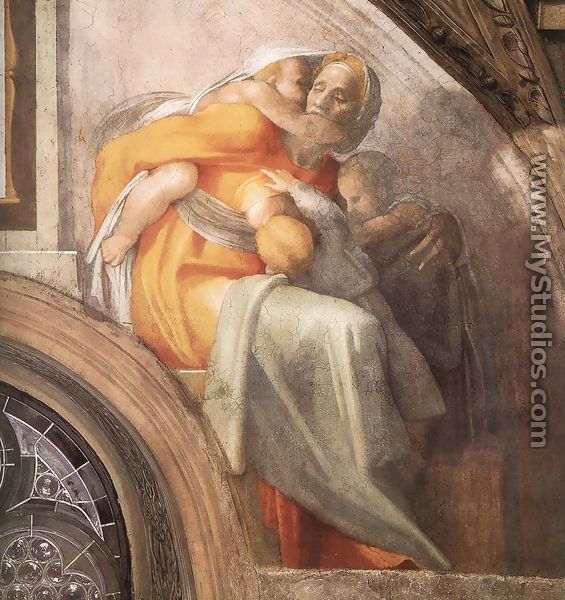 Asa - Jehoshaphat - Joram (detail -2) 1511-12 - Michelangelo Buonarroti