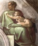 Josiah - Jechoniah - Shealthiel (detail-2) 1511-12 - Michelangelo Buonarroti