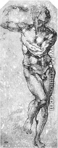 Nude Man Turned to the Right 1510-11 - Michelangelo Buonarroti