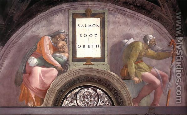 Salmon - Boaz - Obed 1511-12 - Michelangelo Buonarroti