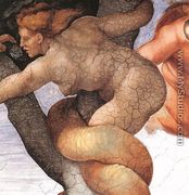 The Fall and Expulsion from Garden of Eden (detail-7) 1509-10 - Michelangelo Buonarroti