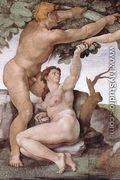 The Fall and Expulsion from Garden of Eden (detail-8) 1509-10 - Michelangelo Buonarroti