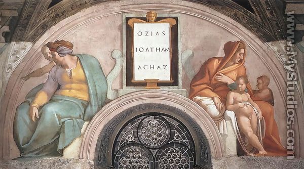 Uzziah - Jotham - Ahaz 1511-12 - Michelangelo Buonarroti