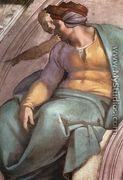 Uzziah - Jotham - Ahaz (detail-1) 1511-12 - Michelangelo Buonarroti