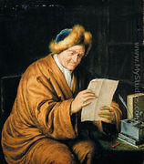 An Old Man Reading 1729 - Willem van Mieris