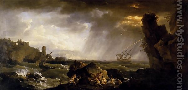 Seascape- Tempest 1735-40 - Claude-joseph Vernet