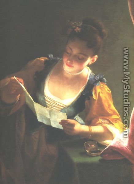 Young Girl Reading a Letter - Jean Raoux