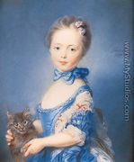 A Girl with a Kitten 1745 - Jean-Baptiste Perronneau