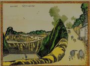 Ushigafuchi at Kudan (Kudan Ushigafuchi) - Katsushika Hokusai