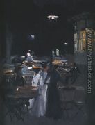 Parisian Cafe at Night - Ludwik de Laveaux