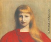Girl in a Red Dress - Jozef Pankiewicz
