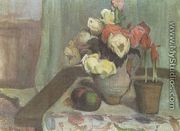 Still Life with a Vase of Flowers and a Pot of Tulips - Wladyslaw Slewinski