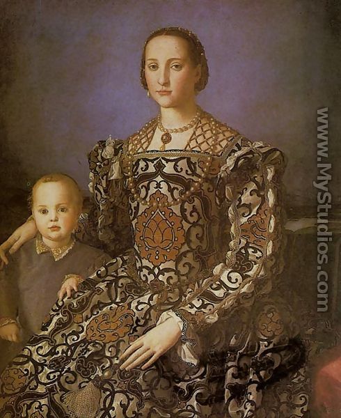 Portrait of Eleonora da Toledo (Thitraldo di Eleonora da Toledo) - Agnolo Bronzino