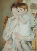 Mother and Child Against a Green Background or Maternity - Mary Cassatt