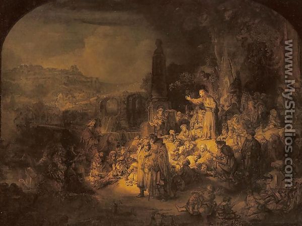 John the Baptist Preaching - Rembrandt Van Rijn