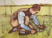 Young Boy Cutting Grass - Vincent Van Gogh