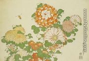 Chrysanthemum and Bee - Katsushika Hokusai