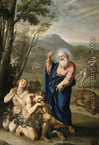 Expulsion of Adam and Eve - Aureliano Milani