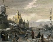 Winter Landscape with Skaters - Claes Molenaar (see Molenaer)