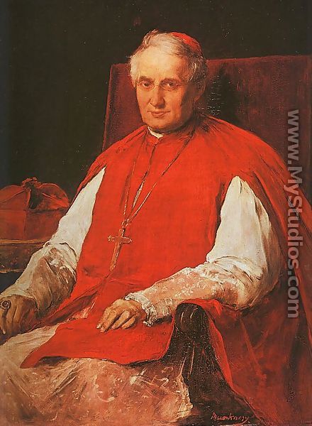 Portrait of Cardinal Lajos Haynald (Haynald Lajos arckepe)  1884 - Mihaly Munkacsy