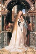 Virgin and Child Surrounded by Angels - Quinten Metsys