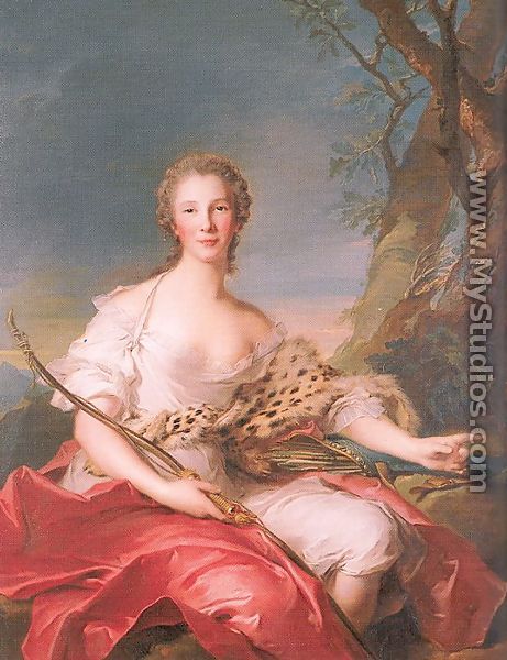 Madame Bouret as Diana 1745 - Jean-Marc Nattier