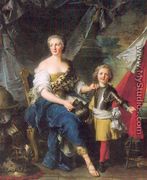 Mademoiselle de Lambesc as Minerva, Arming her Brother the Comte de Brionne 1732 - Jean-Marc Nattier