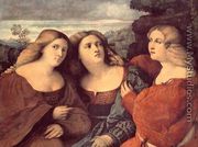 The Three Sisters (detail) 1520s - Jacopo d'Antonio Negretti (see Palma Vecchio)