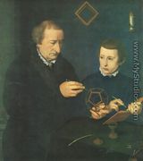 Portrait of Johannes Neudorfer and his Son - Nicolas Neufchatel