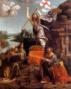 Resurrection of Christ with Sts Leonardo and Lucy 1491-94 - Marco d' Oggiono