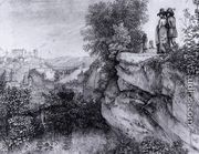 View of Salzburg and the Hohensalzburg Fortress fom the Monschberg 1818 - Johann Heinrich Ferdinand Olivier