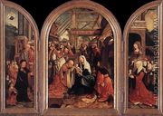 Tryptych with the Adoration of the Magi, Donors and Saints - Jacob Cornelisz Van Oostsanen