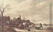 Winter Landscape c. 1643 - Isaack Jansz. van Ostade