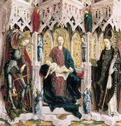 The Virgin and Child Enthroned with Angels and Saints 1480-90 - Michael Pacher