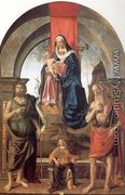 Virgin and Child Enthroned between Saints John the Baptist and Jerome 1510 - Marco Palmezzano