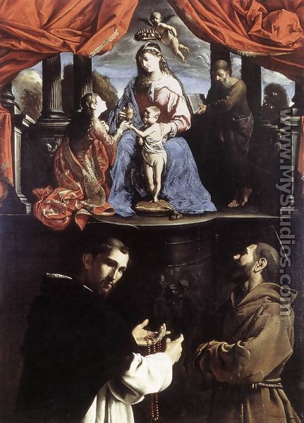 The Mystic Marriage of St Catherine of Alexandria c. 1632 - Pietro Paolini