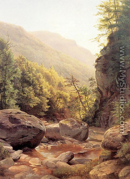 View in the Kaaterskill Cove 1858 - Harriet Cany Peale