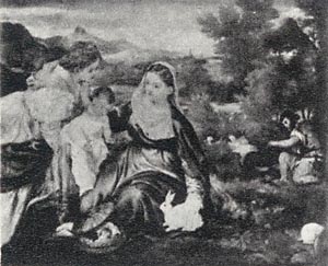 Copy after Titian, Virgin with a Rabbit