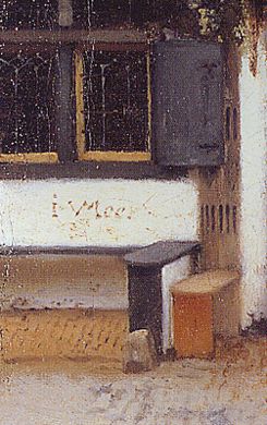 detail of Vermeer's signature