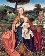 The Virgin and Child in a Landscape 1505 - Jan Provost