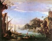 Harbour with Ruins 1640-43 - Salvator Rosa