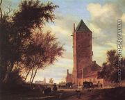 Tower at the Road - Salomon van Ruysdael