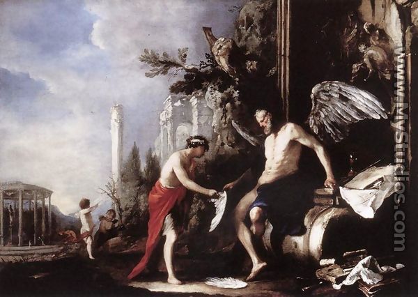 Allegory of Time (Chronos and Eros) 1630s - Johann Heinrich Schonfeld