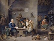 Figures Gambling in a Tavern 1670 - David The Younger Teniers