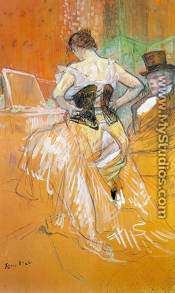 Study for "Elles" (Woman in a Corset) 1896 - Henri De Toulouse-Lautrec