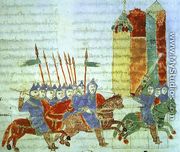Knights with Couched Lances  (from an encycolopedia of warfare) 1028 - German Unknown Masters